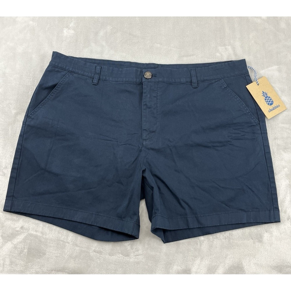 Chubbies Chino Shorts Mens 40 Navy The Armadas Stretch Twill 6" Inseam NWT